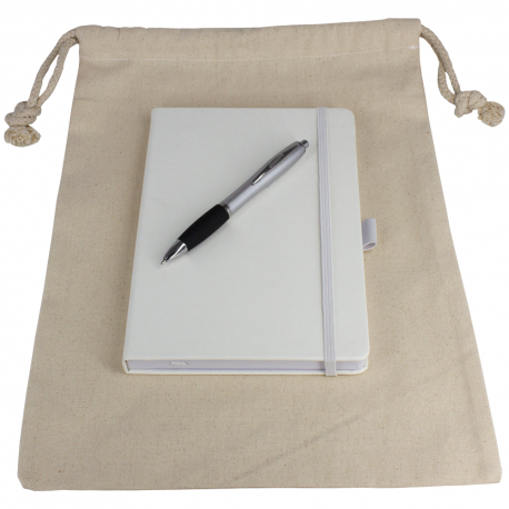 Duffle Bags & Sacks - Gift Set - Drawstring Bag + JournalBook + Pen