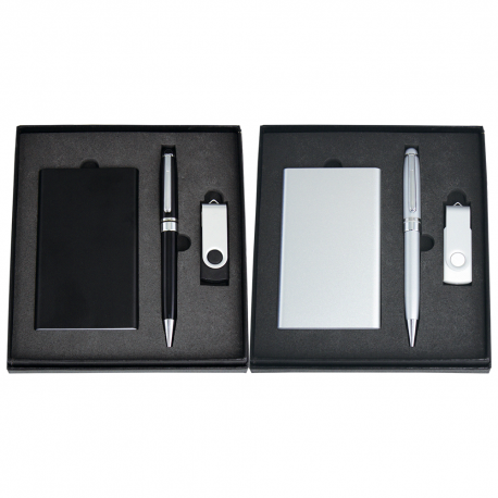 Business Gifts - Powerbank, USB (4GB) and Pen Giftset