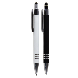 Metal Promotional Pens - Lyon Click Action Ballpoint Pen with Stylus