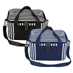 Cooler Bags - Striped Cotton Canvas Cooler