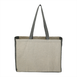 Tote & Calico Bags - Recycled Cotton Contrast Side Shopper Tote