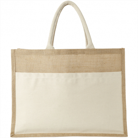 Mumbay Cotton Pocket Jute Tote Bag