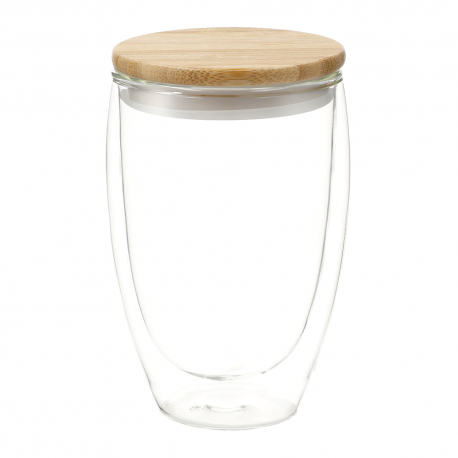 Easton Glass Cup with Bamboo lid 355ml