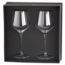 Gold Rim Wine Glass Set 400ml