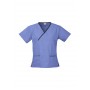 Ladies Contrast Crossover Scrubs Top