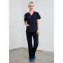 Ladies Contrast Crossover Scrubs Top