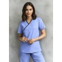 Ladies Contrast Crossover Scrubs Top