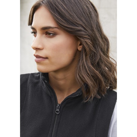 Fleece Tops - Ladies Plain Micro Fleece Vest