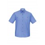 Mens Wrinkle Free Chambray Short Sleeve Shirt