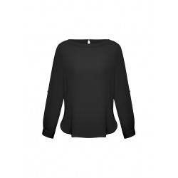 Ladies Corporate Shirts - Ladies Madison Boatneck Blouse