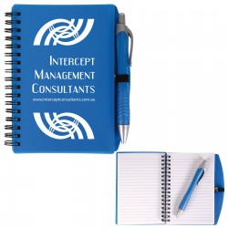 Promotional Journals & Noteboooks - Scribe Spiral Notebook with Pen