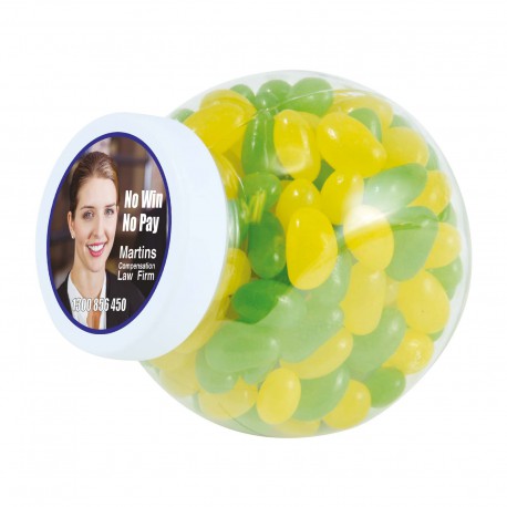 Promotional Jelly Beans - Corporate Colour Mini Jelly Beans in Container