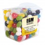 Promotional Jelly Beans - Assorted Colour Mini Jelly Beans in Clear Mini Noodle Box