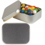 Promotional Jelly Beans - Assorted Colour Mini Jelly Beans in Silver Rectangular Tin