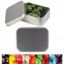 Promotional Jelly Beans - Corporate Colour Mini Jelly Beans in Silver Rectangular Tin