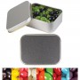 Corporate Colour Mini Jelly Beans in Silver Rectangular Tin