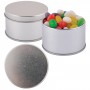Promotional Jelly Beans - Assorted Colour Mini Jelly Beans in Silver Round Tin