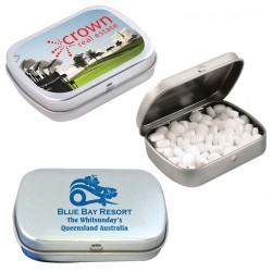 Branded Mints - Sugar Free Breath Mints in Silver Tin