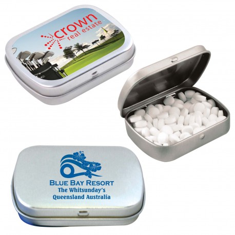 Sugar Free Breath Mints in Silver Tin