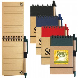 Promotional Journals & Noteboooks - Tradie Cardboard Notebook with Pen