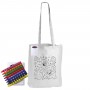 Tote & Calico Bags - Colouring Long Handle Cotton Bag & Crayons