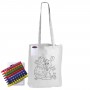 Colouring Long Handle Cotton Bag & Crayons