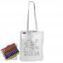 Tote & Calico Bags - Colouring Long Handle Cotton Bag & Crayons