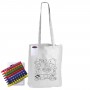 Tote & Calico Bags - Colouring Long Handle Cotton Bag & Crayons