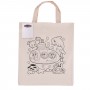 Cotton & Calico Tote Bags - Colouring Short Handle Calico Bag & Crayons