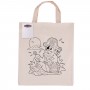 Cotton & Calico Tote Bags - Colouring Short Handle Calico Bag & Crayons