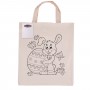 Cotton & Calico Tote Bags - Colouring Short Handle Calico Bag & Crayons