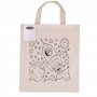 Cotton & Calico Tote Bags - Colouring Short Handle Calico Bag & Crayons