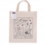 Cotton & Calico Tote Bags - Colouring Short Handle Calico Bag & Crayons