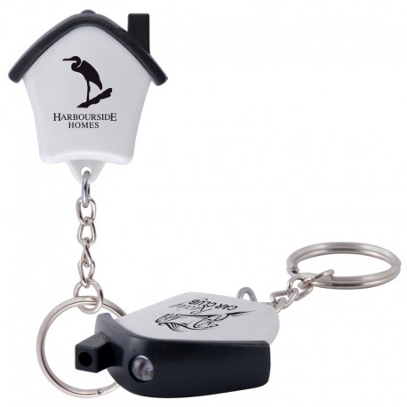 Torch Keyrings - Mini House Flashlight Keytag