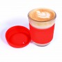 Reusable Coffee Cups - Glass - Vienna Coffee Cup / Silicone Lid 320ml