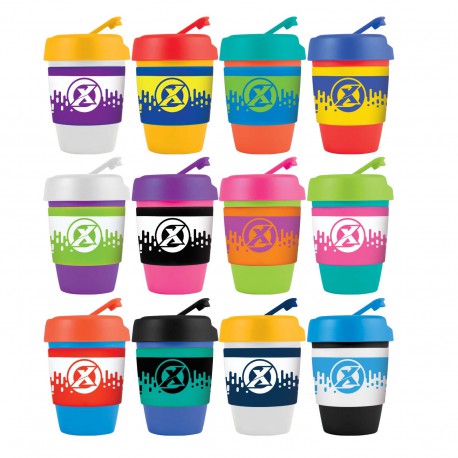 Reusable Coffee Cups - Kick Coffee Cup / Silicone Band 320ml