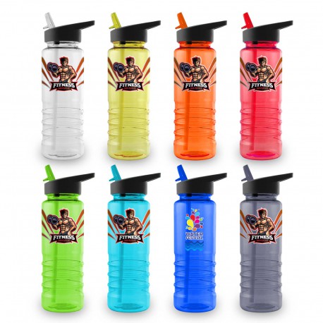 Cool Gear Tritan Twist Shatter Proof Water Bottle with Sipper Lid and