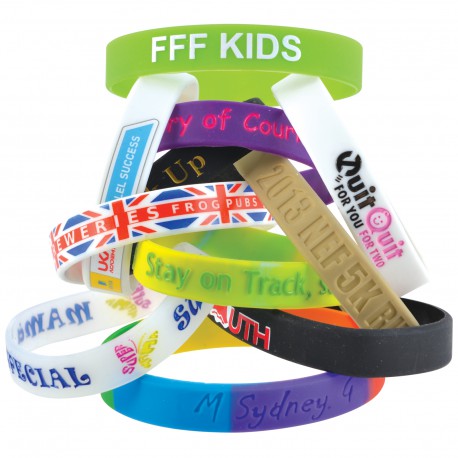 Novelties - 12mm Wide Silicone Wrist Band
