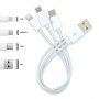 USB Hubs & Cables - 3 in 1 Combo USB Cable - Micro, 8 Pin, Type C