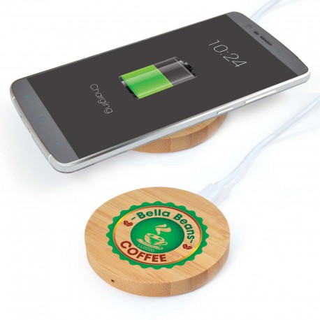 Phone & Tablet Chargers - Arc Round Bamboo Wireless Charger