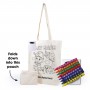 Cotton & Calico Tote Bags - Get Crafty Folding Calico Bag and Crayons