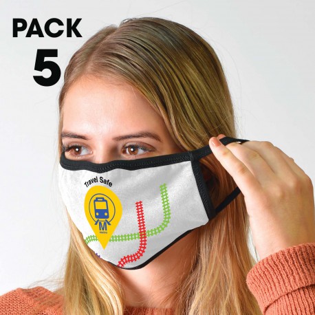 5 Pack - Shield Face Masks