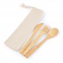 Miso Bamboo Cutlery Set in Calico Pouch