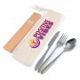 Homeware Products - Banquet Cutlery Set & Straws In Calico Pouch