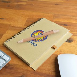 Promotional Journals & Noteboooks - Savannah Notebook / Eco Matador Pen
