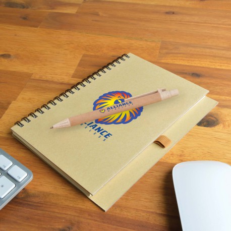 Promotional Journals & Noteboooks - Savannah Notebook / Eco Matador Pen
