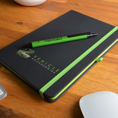Promotional Journals & Noteboooks - Venture Supreme Notebook / Slalom Pen