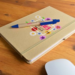 Promotional Journals & Noteboooks - Venture A5 Natural Notebook / Matador Pen