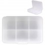 Clear Rectangular 6 Compartment Pill Box