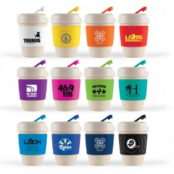 Reusable Coffee Cups - Kick Eco Coffee Cup / Silicone Band 320ml